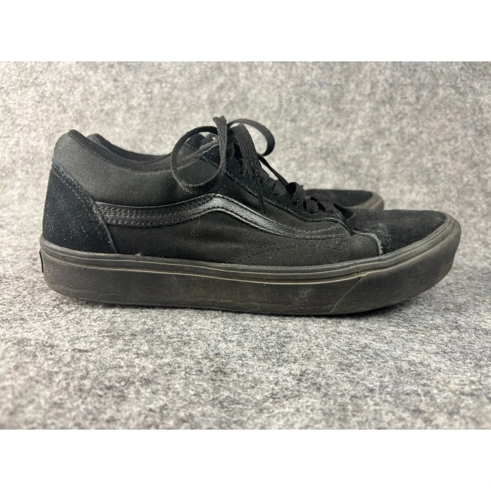 Vans Old Skool ComfyCush Mens Size 8.5 Black Suede Canvas Skate Shoes